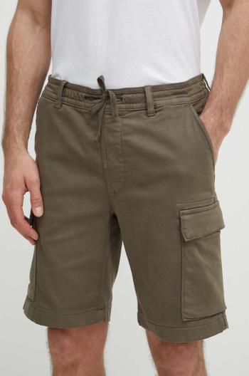 Kraťasy Pepe Jeans GYMDIGO CARGO SHORT pánské, zelená barva, PM801077