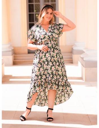 Dámské šaty Plus Size YARA zelené