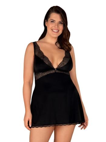 Elegantní košilka Klarita babydoll 2XL/3XL - Obsessive Černá 2XL/3XL