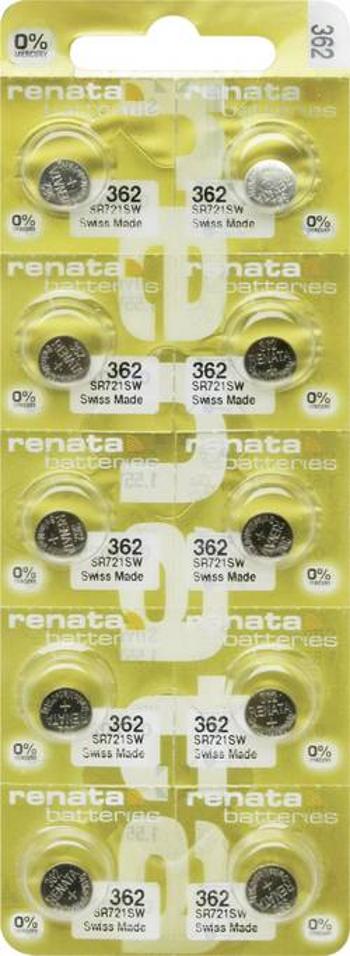 Knoflíkový článek 362 oxid stříbra Renata 362.MP-E 24 mAh 1.55 V 10 ks