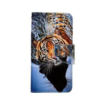 TopQ iPhone SE 2020 knížkové Hnědý tygr 62519 (Sun-62519)