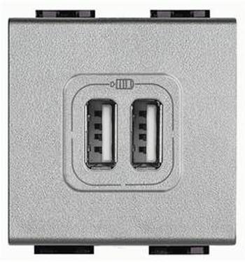 Legrand USB zásuvka Living&Light hliník NT4287C2