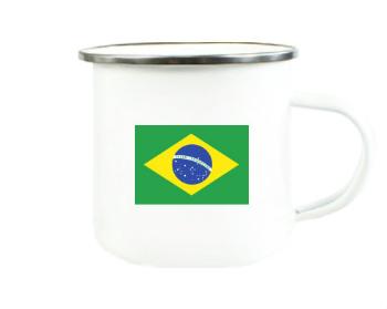 Plechový hrnek Brazilská vlajka