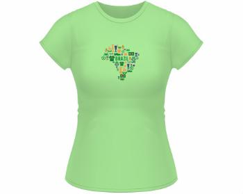 Dámské tričko Classic Mapa Brazílie