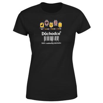 Tričko Důchodce 100% (Velikost: 2XL, Typ: pro ženy, Barva trička: Černá)