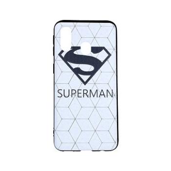 TopQ Samsung A40 3D silikon Bílý Superman 41514 (Sun-41514)