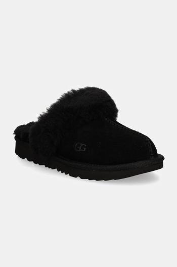 Dětské semišové papuče UGG K COZY II béžová barva