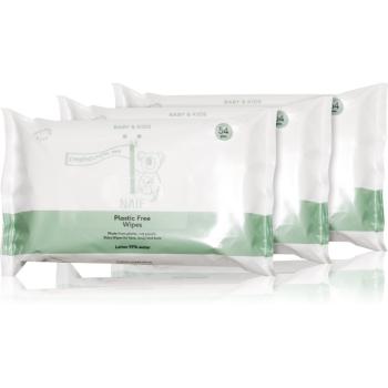 Naif Baby & Kids Plastic Free Wipes vlhčené ubrousky pro děti od narození 3x54 ks