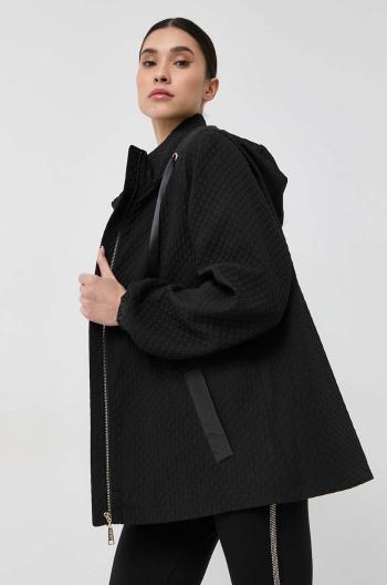 Bunda Liu Jo dámská, černá barva, přechodná, oversize