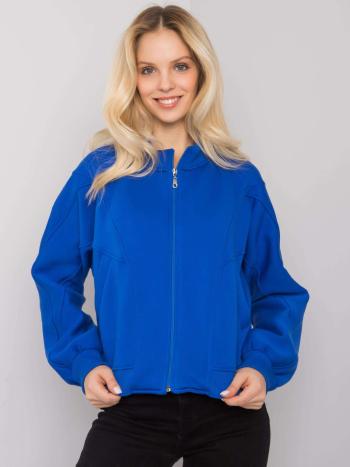 KOBALTOVÁ PROŠÍVANÁ MIKINA EMMA SE ZAPÍNÁNÍM NA ZIP EM-BL-703.17-COBALT BLUE Velikost: S/M