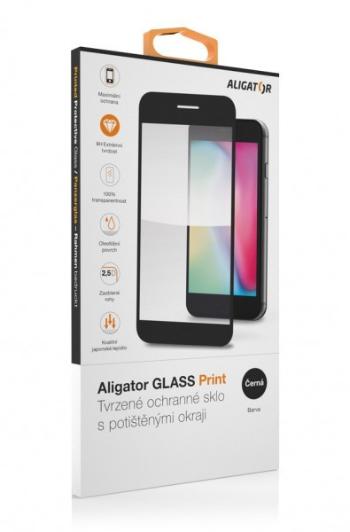 Aligator ochranné tvrzené sklo GLASS PRINT, Samsung Galaxy A34 (5G), černá, celoplošné lepení