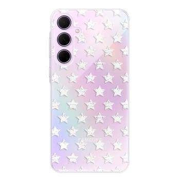 Odolné silikonové pouzdro iSaprio - Stars Pattern - white - Samsung Galaxy A55 5G