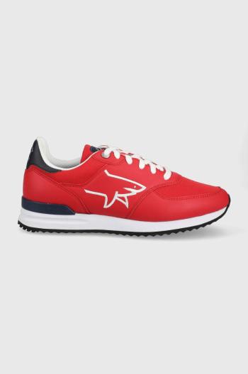 Kožené boty Paul&Shark červená barva