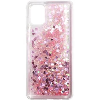iWill Glitter Liquid Heart Case pro Samsung Galaxy A31 Pink (DIP123_15)