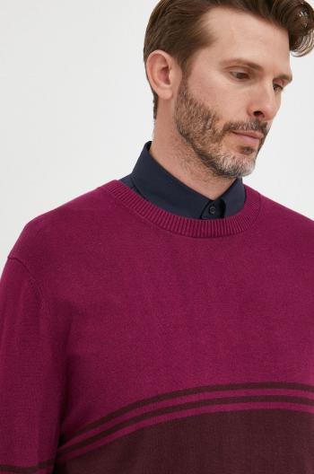 Bavlněný svetr GAP pánský, fialová barva, lehký