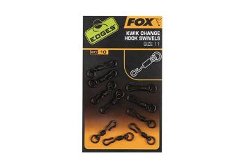 Fox Obratlík Edges Kwik Change Hook Swivels 10ks - vel.11