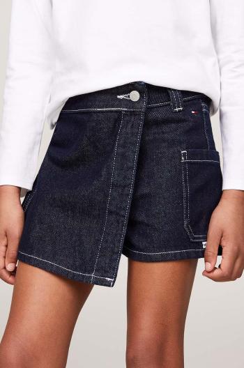 Dětská kalhotová sukně Tommy Hilfiger černá barva, mini, KG0KG08120