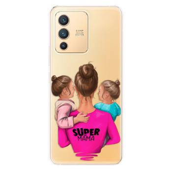 Odolné silikonové pouzdro iSaprio - Super Mama - Two Girls - Vivo V23 5G