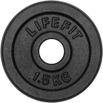 Lifefit KOTOUC 1,5KG 30MM Nakládací kotouč, černá, velikost 1,5 KG