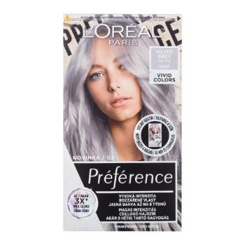 L'Oréal Paris Préférence Vivid Colors 60 ml barva na vlasy pro ženy poškozená krabička 10,112 Silver Grey na barvené vlasy; na všechny typy vlasů