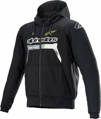 Alpinestars Chrome Ignition Hoodie Black/Yellow Fluorescent L Textilní bunda