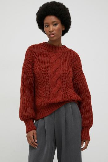 Vlněný svetr Answear Lab dámský, hnědá barva, hřejivý