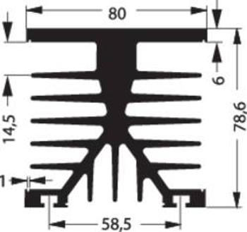 Chladič pro zátěžové relé Fischer Elektronik SK-89-100KLSSR2, 100 x 75 x 87 mm