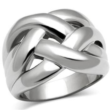 Šperky4U Propletený ocelový prsten - velikost 50 - AL-0090-50