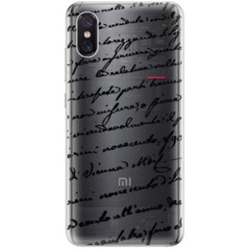 iSaprio Handwriting 01 Black pro Xiaomi Mi 8 Pro (hawri01b-TPU-Mi8pro)