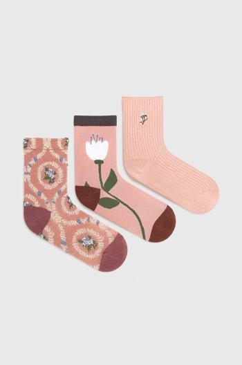 Ponožky Answear Lab 3-pack dámské, růžová barva