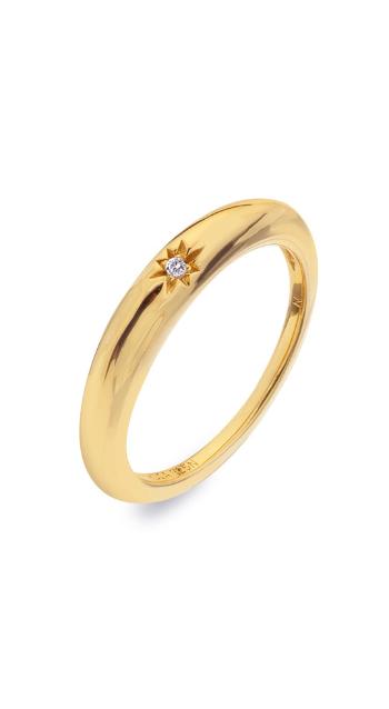 Hot Diamonds Jemný pozlacený prsten s diamantem Jac Jossa Soul DR227 51 mm