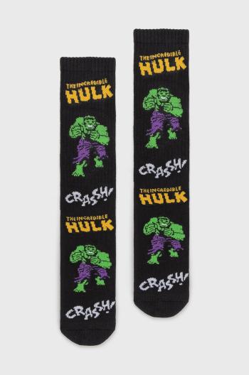 Ponožky HUF X Marvel Hulk pánské, černá barva