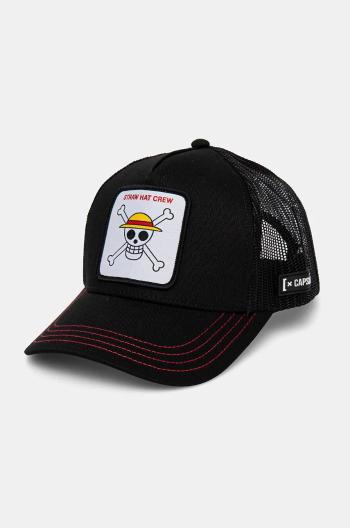 Dětská baseballová čepice Capslab One Piece Capslab Trucker černá barva, s aplikací, CL.OP1.3.SKU2