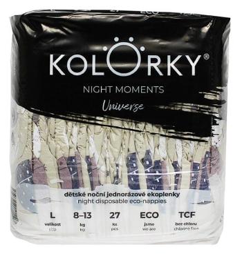 KOLORKY NIGHT MOMENTS - Vesmír - L (8-13 kg) - 27 ks - noční jednorázové ekoplenky