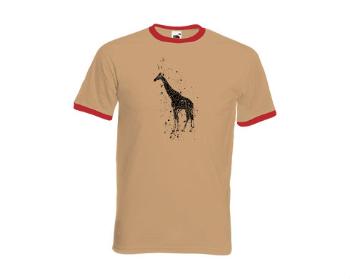 Pánské tričko s kontrastními lemy Žirafa