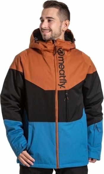 Meatfly Hoax Premium SNB & Ski Jacket Brown/Black/Blue 2XL Lyžařská bunda