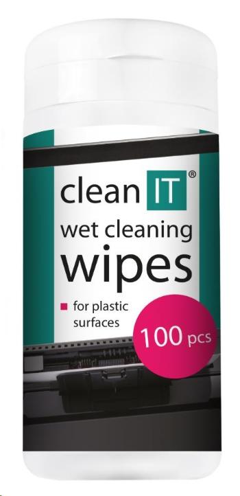 CLEAN IT Čistící ubrousky mokré na plasty 100ks