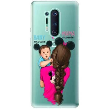 iSaprio Mama Mouse Brunette and Boy pro OnePlus 8 Pro (mmbruboy-TPU3-OnePlus8p)