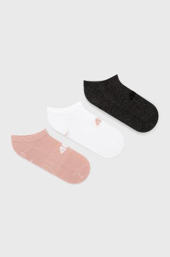 Ponožky 4F (3-pack) dámské, bílá barva