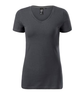 MALFINI Dámské tričko Action V-neck - Světlá antracitová | M