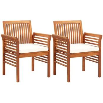 Zahradní jídelní židle s poduškami 2 ks masivní akáciové dřevo 45965 (45965)