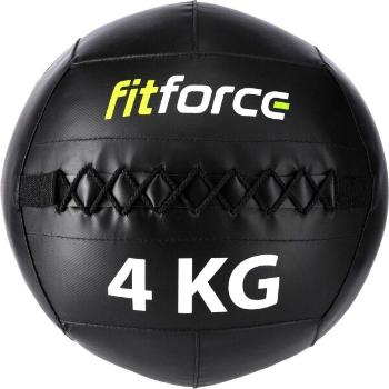 Fitforce WALL BALL 4 KG Medicinbal, černá, velikost