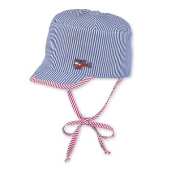 Sterntaler Boys reversible S child cap stripes crystal blue