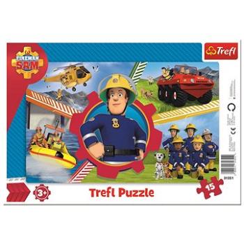 Trefl Puzzle deskové Požárník Sam 15 dílků (5900511313512)