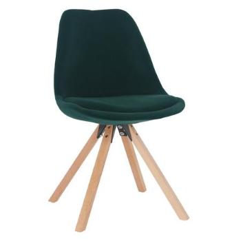 Kondela Židle, smaragdová Velvet látka / buk, Sabra