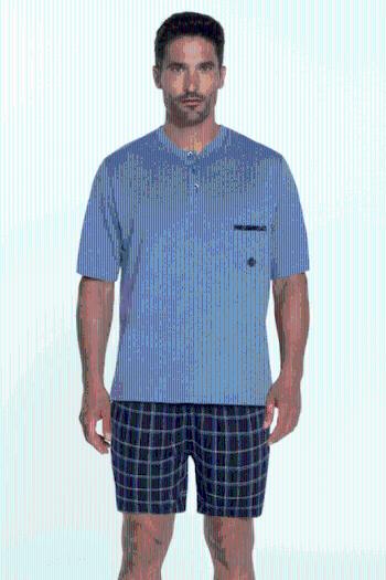 Pánské pyžamo krátké FABIO Modrá S