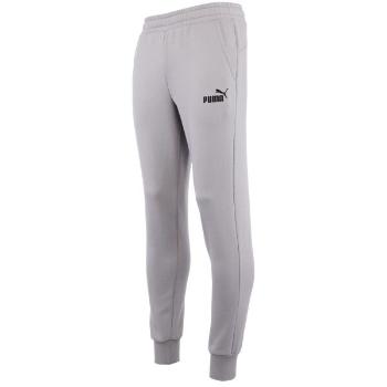 Puma ESSENTIALS LOGO PANTS Pánské tepláky, šedá, velikost