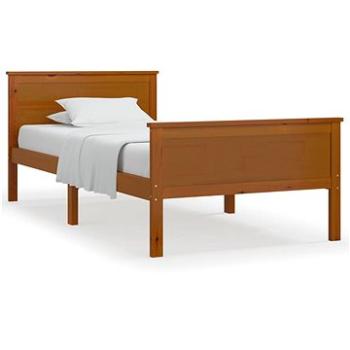 Rám postele medově hnědý masivní borovice 90 × 200 cm, 322188 (322188)