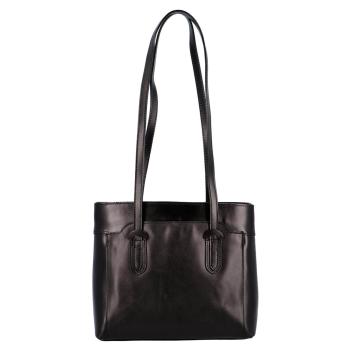 Dámská kožená kabelka Delami Tyra - černá