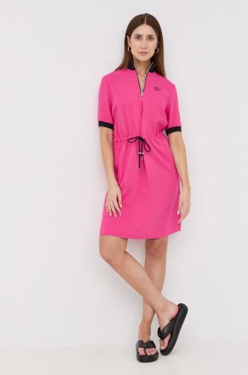 Šaty Karl Lagerfeld růžová barva, mini